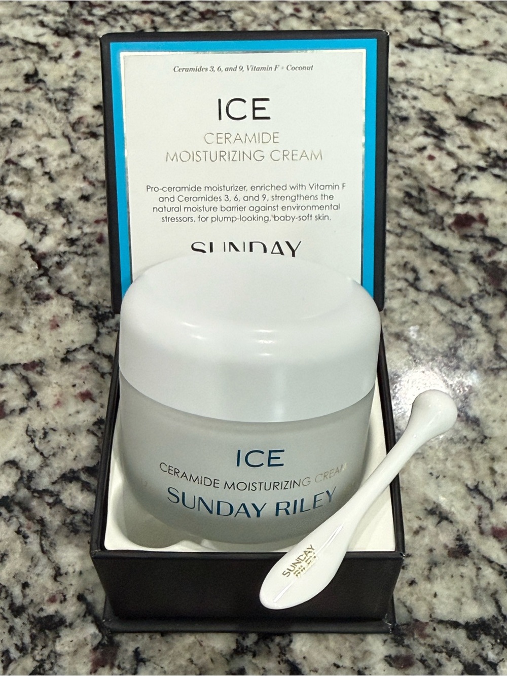 Sunday Riley ICE Ceramide Moisturizing Cream - White with Blue Accent